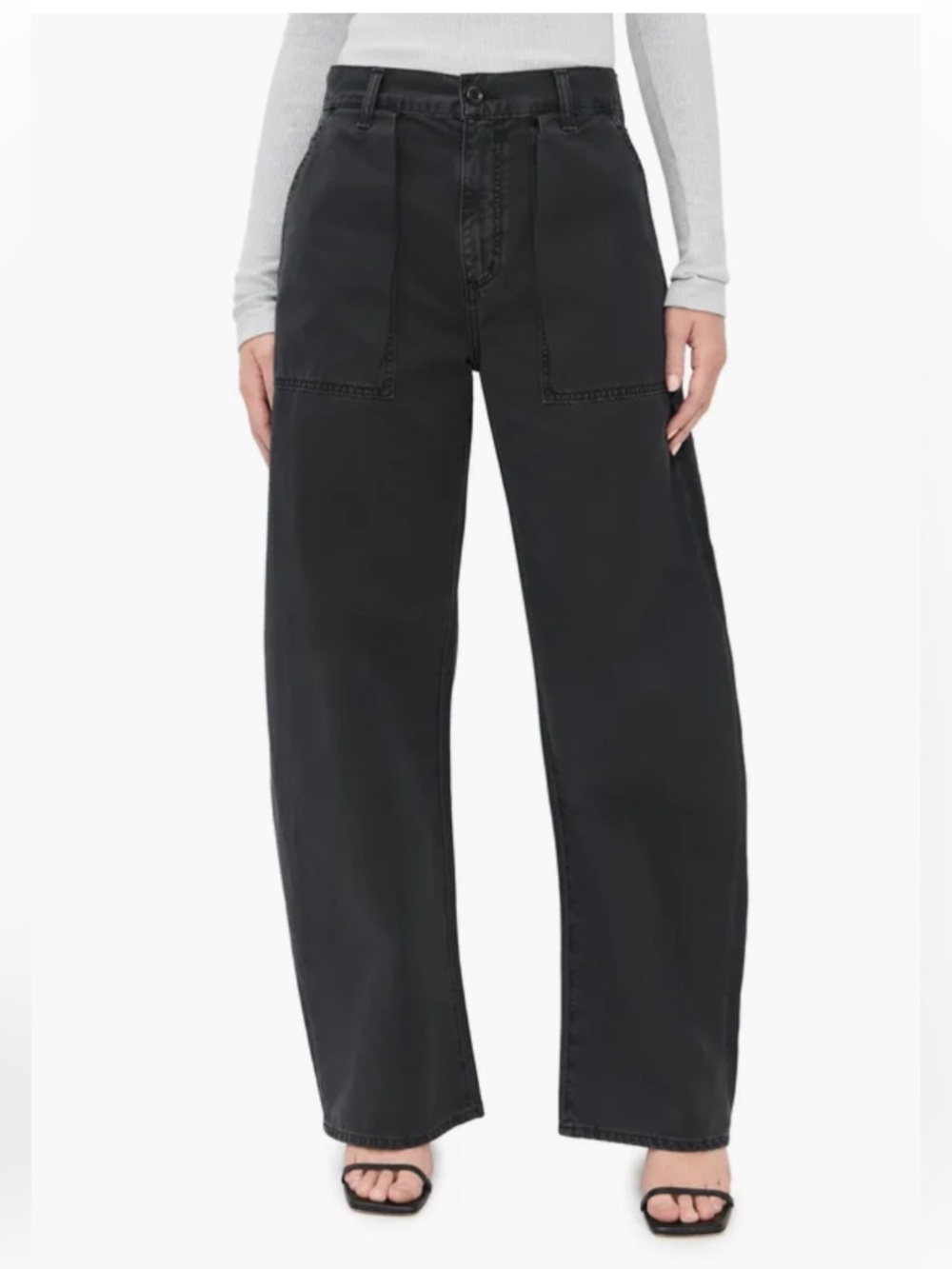 AGOLDE Sefton Barrel Leg Black High Rise Pants NWT Size 27